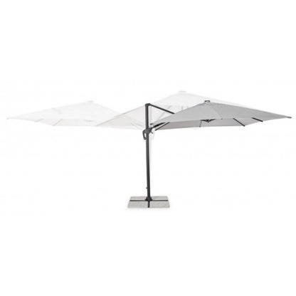 Ines LED light gray aluminum arm umbrella 3x3 cm