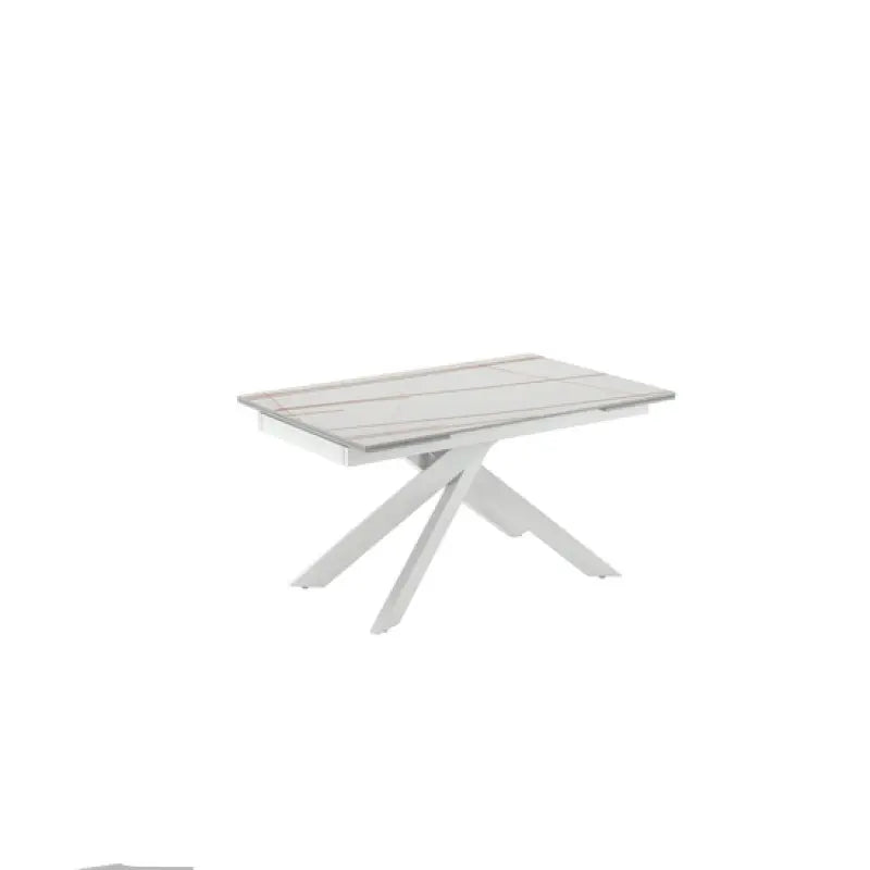 Ares extendable table 140-200 cm x 80x76h white marble effect ceramic