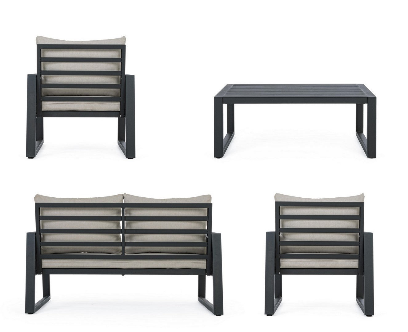 Captiva Anthracite Garden Lounge Set