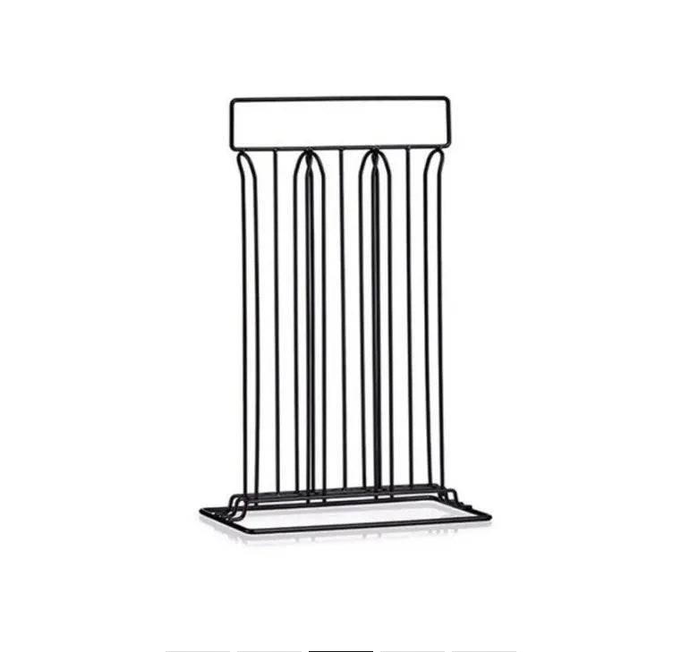 Portacápsulas para 36 plazas en acero negro 10 x 38 x 24,8h cm