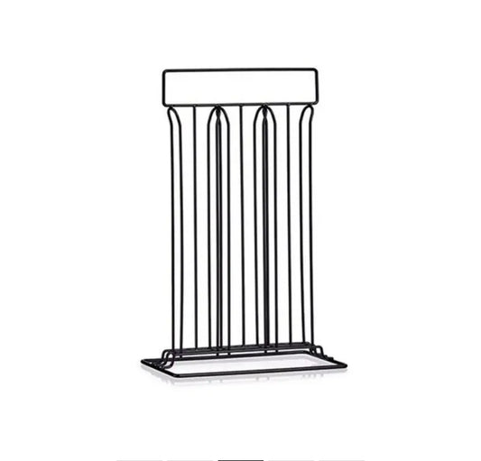 Capsule holder for 36 places in black steel 10 x 38 x 24.8h cm
