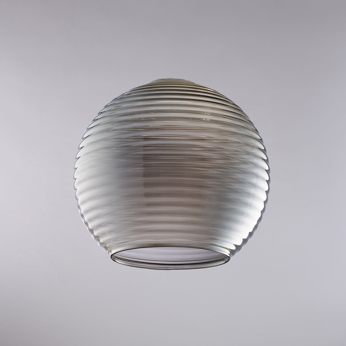 Renaultblown Diffuser diffuser in mirrored gray blown glass with raised lines H.18 - Ø20