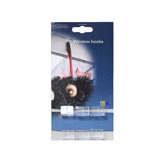 Set 6 ganci in plastica da esterno 3.5 × 1.8 × 0.4 cm