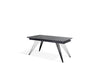 Tavolo Allungabile Grigio-Negro Opaco con Gambe a V, 90x160-240x76