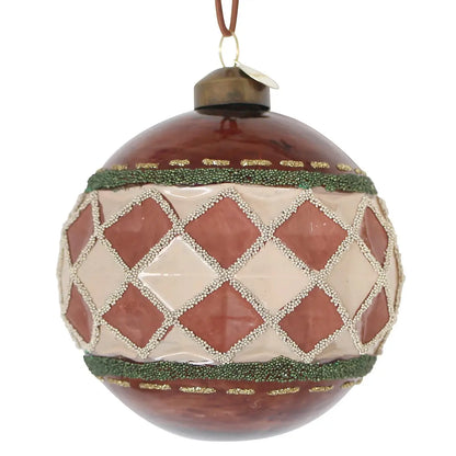 Sfera decorativa Geometrical in vetro marrone Ø10 cm