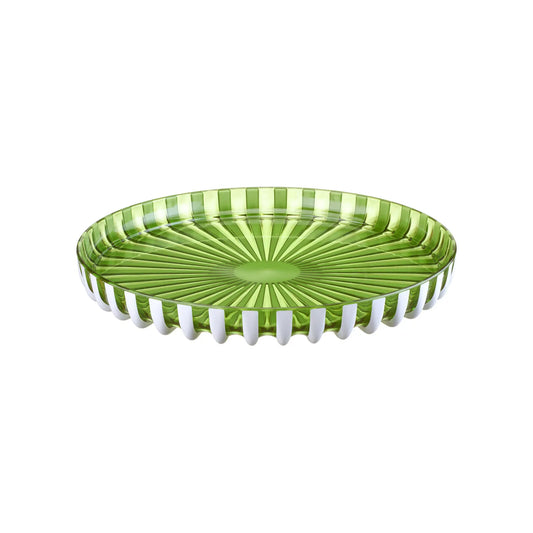 Vassoio tondo Pin Up Ø31 cm colore verde/bianco