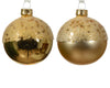 Adorno navideño de vidrio mate en forma de estrella con cima de 2 colores, color oro claro, ø 6cm