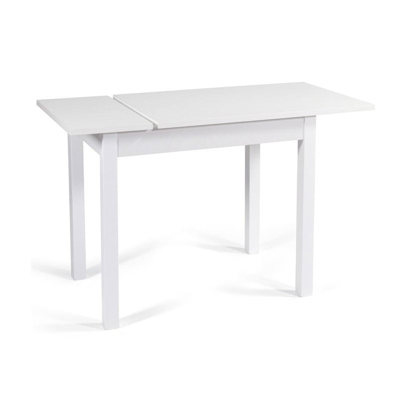 Extendable white extendable dining table ennobled wood 60x90 cm/120
