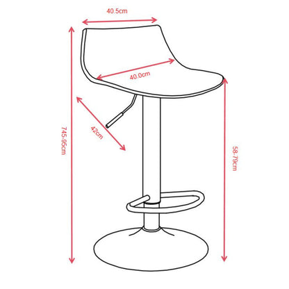 Sgabello Casper in polipropilene grigio medio