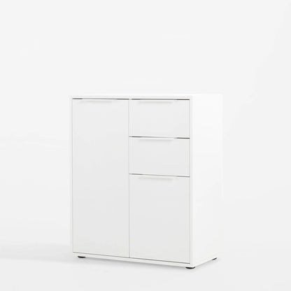 Mueble 2 puertas + 2 cajones blanco brillo 72x35x87h cm