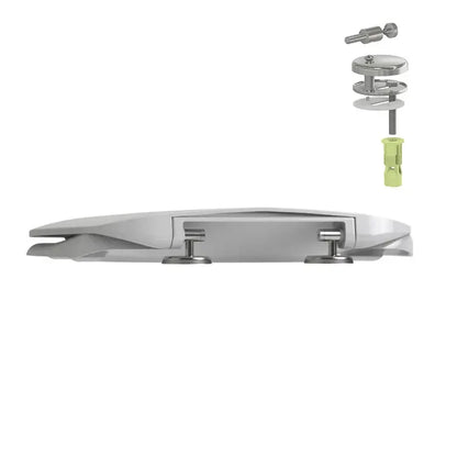 Sedile WC universale Passepartout Saniplast bianco in termoindurente con cerniere inox H050