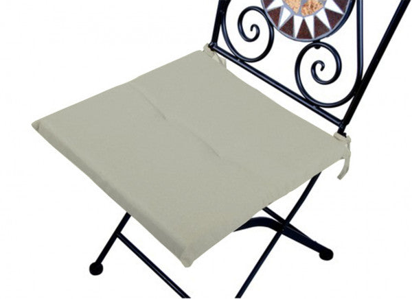 Cojín de silla antimanchas beige 40x40 cm