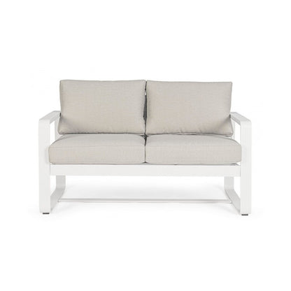 Divano per esterno due posti Bianco MERRIGAN 134x78x h84 cm
