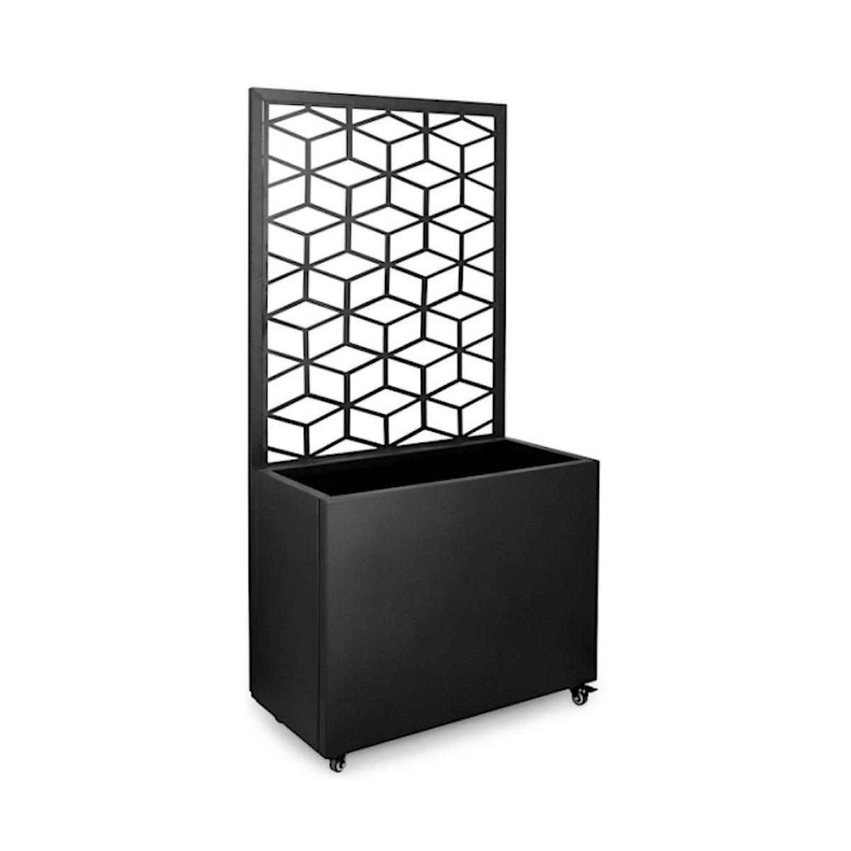 Bizzotto schwarzer Silvy geometrischer Übertopf 76 x 41 x 152h cm