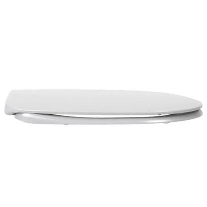 Sedile WC universale Passepartout Saniplast bianco in termoindurente con cerniere inox H050
