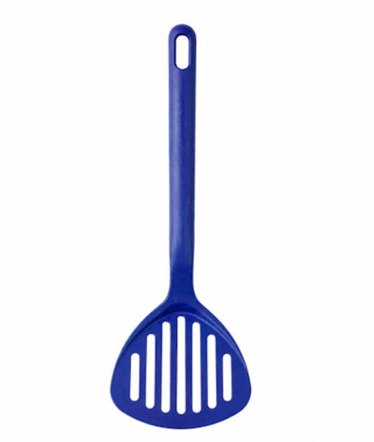 Blue perforated hamburger shovel