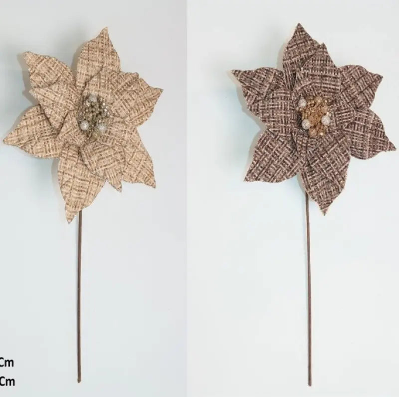 Fiore decorativo White & Brown Ø31 × H45 cm – 1 pezzo assortito