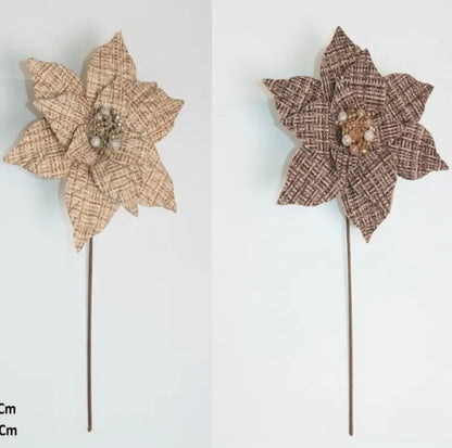 Fiore decorativo White & Brown Ø31 × H45 cm – 1 pezzo assortito