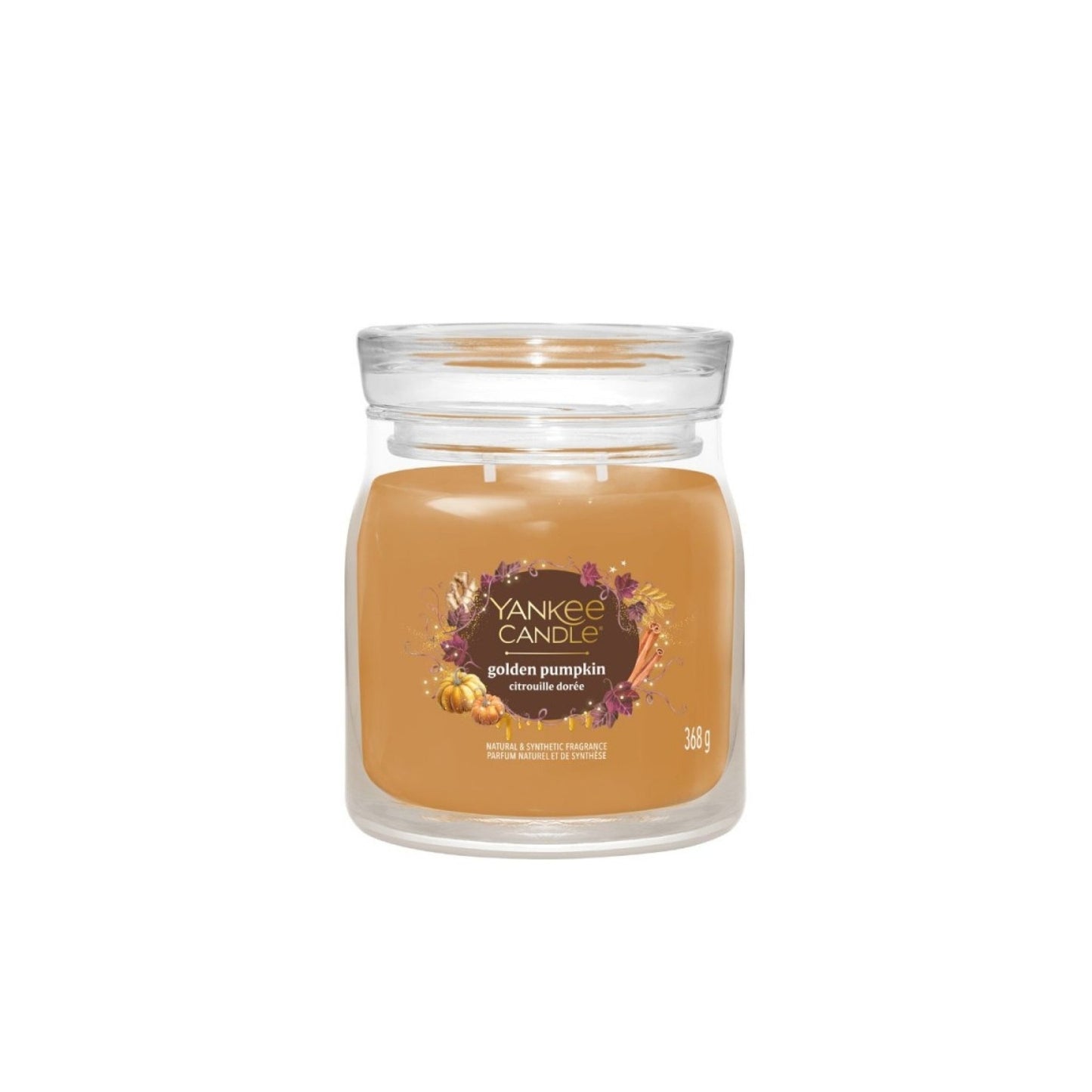 Goldene Kürbiskerze 368gr