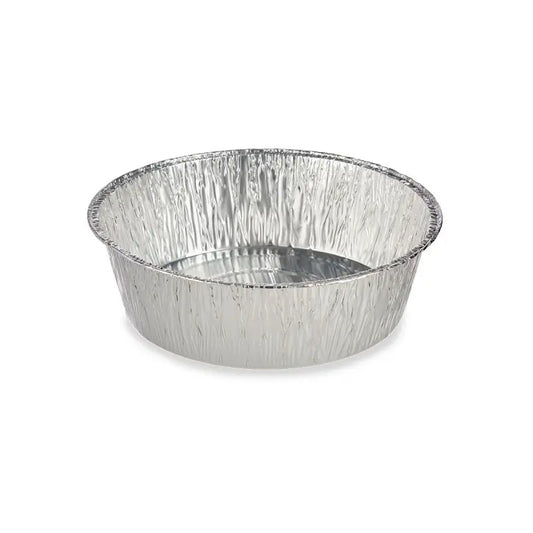 Set of 2 round aluminum trays Ø25x8h