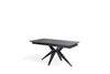 Tavolo Allungabile Grigio-Negro Opaco, Gambe a X, 90x160-240x76
