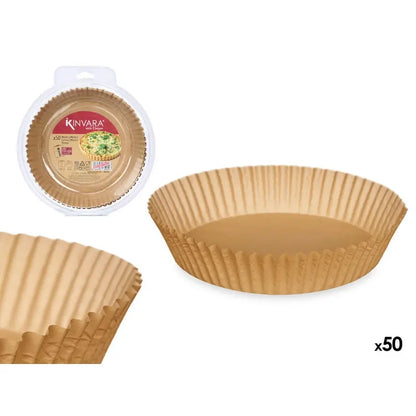 Set de 50 moldes de papel para freidoras.