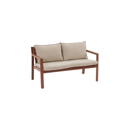 Flovia 4 seater mahogany lounge