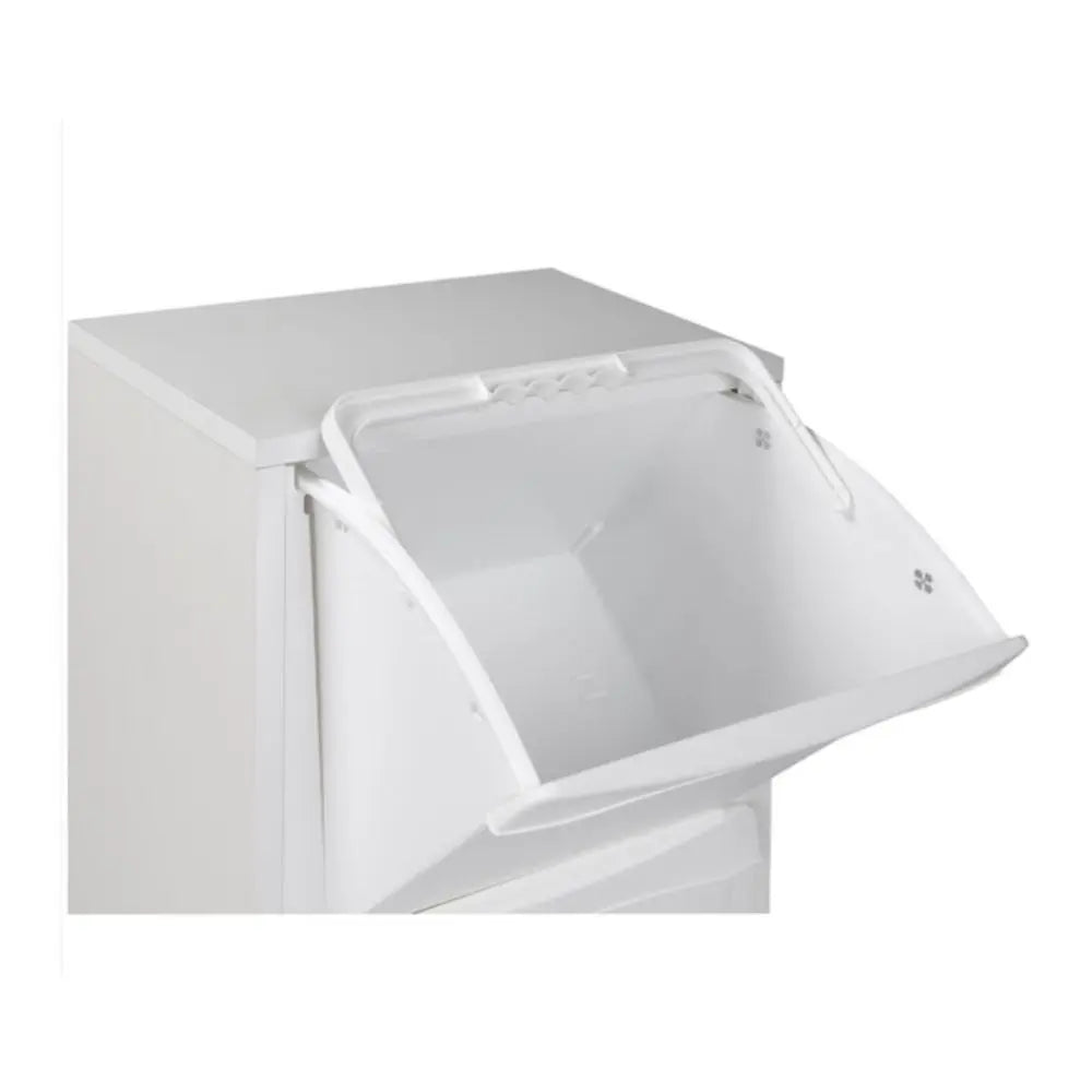 Mueble papelera blanco con 3 compartimentos 40x26x101h cm