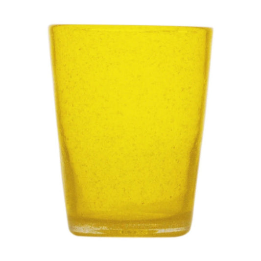 Original memento yellow transparent water tumbler glass in blown glass 0.25L