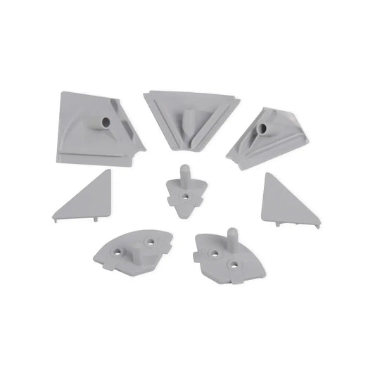 Kit de accesorios para salpicadero Plasline, Tecnoplastica, Gris