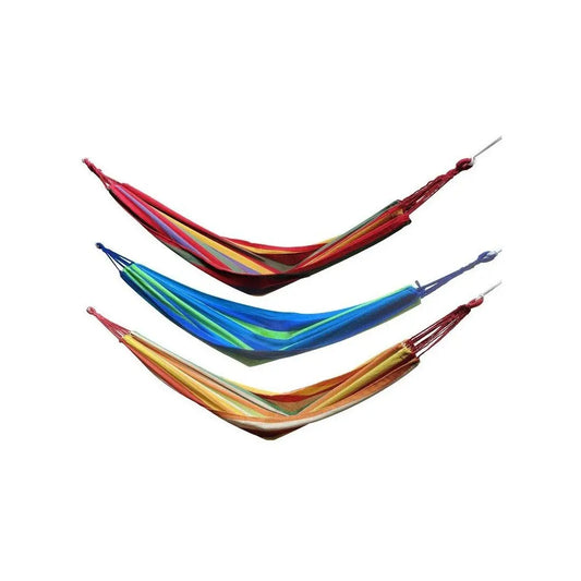 Striped hammock with bag 200x80 cm