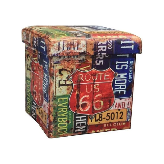 Neuer Klapphocker Route 66 36x36x36 cm