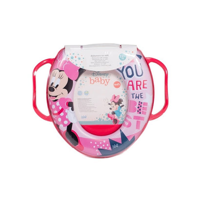 Reductor de asiento de inodoro Disney Minnie Icon con asas acolchadas Sin BPA +24 Meses