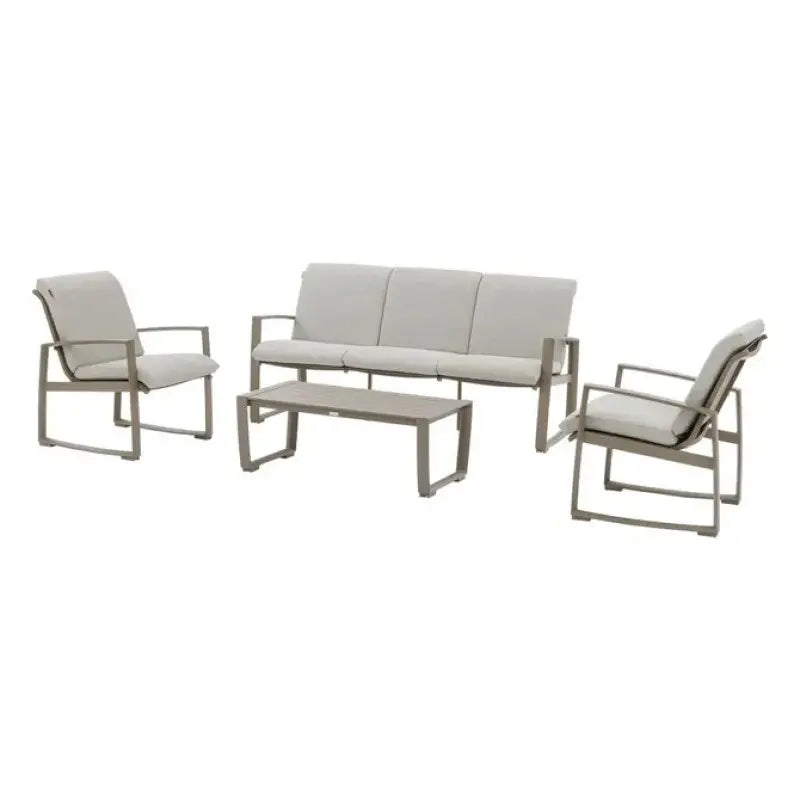 Hespéride conjunto de salón Meloane gris tórtola 5 plazas 120x59x38 cm h