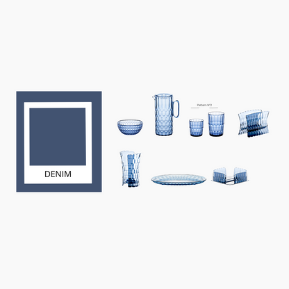 Vassoio ovale piccolo 32x19,5x2,7 cm blu denim