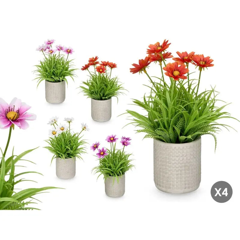 Cement vase for flowers 18 x 18 x 23 h assorted colours