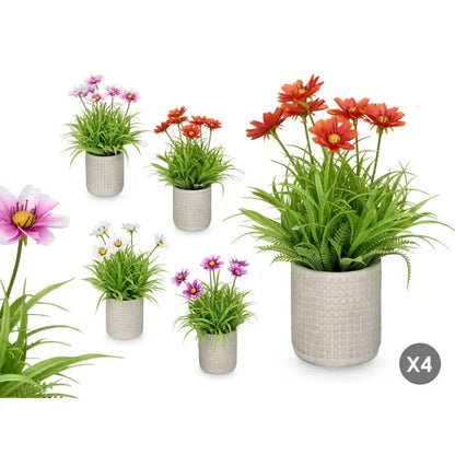 Cement vase for flowers 18 x 18 x 23 h assorted colours