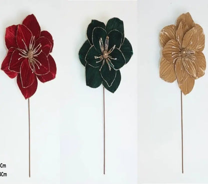 Fiore decorativo Emerald Burgundy Ø23 × H45 cm – 1 pezzo assortito