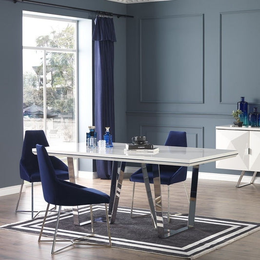 Tavolo bianco laccato 185x95x78