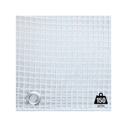 Telo occhiellato retinato bianco 3x3 m