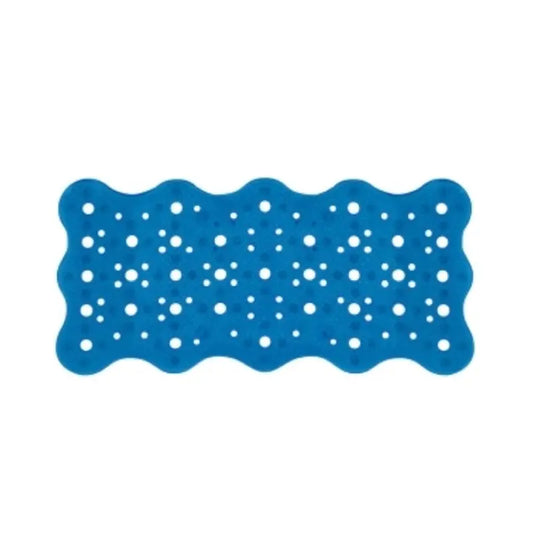 Tappeto vasca Ice blu antiscivolo con ventose 33 × 70 cm