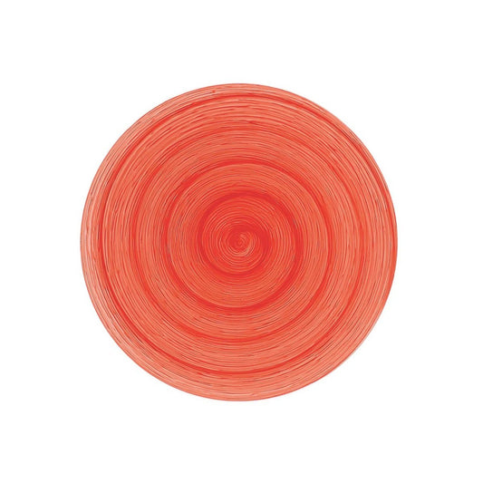 Roter Memento Table Speiseteller aus handbemalter Keramik Ø 27,5 cm