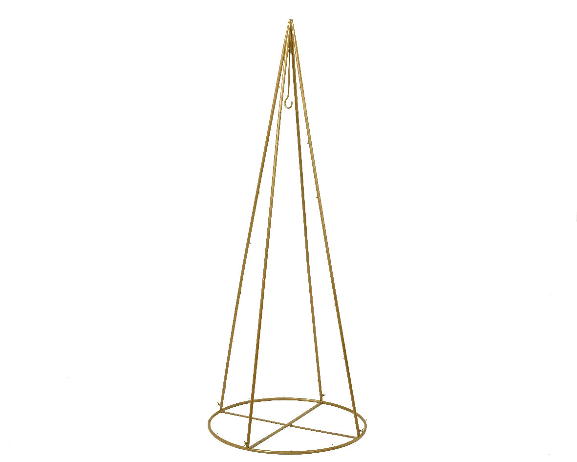 Gold iron cone structure h.300cm dia120cm