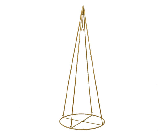 Gold iron cone structure h.300cm dia120cm