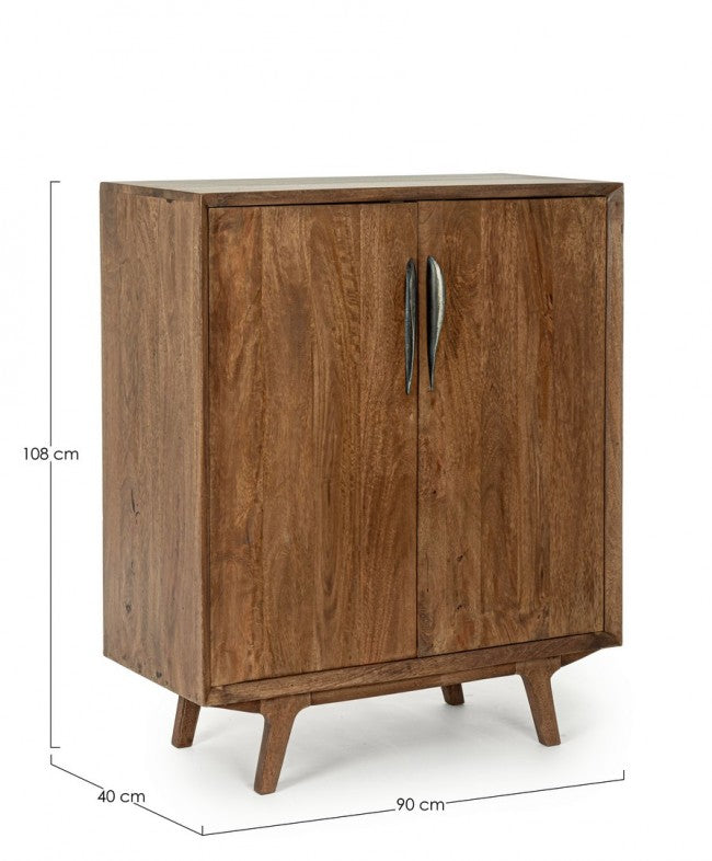 Mobile bar 2 ante in legno stile vintage cm 90x40x108 cm