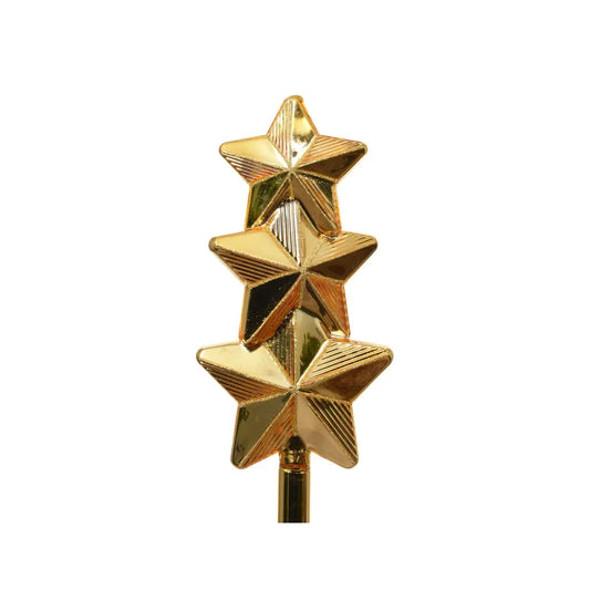 Puntale per albero di Natale in vetro con stelle oro glitterato H27 cm