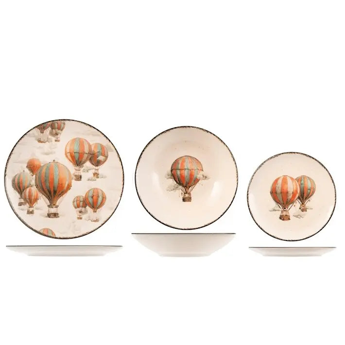 Servizio tavola Sky Voyager 18 pezzi in stoneware Coupe