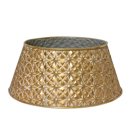Copribase per albero di Natale in ferro oro antico Ø70 × H27 cm