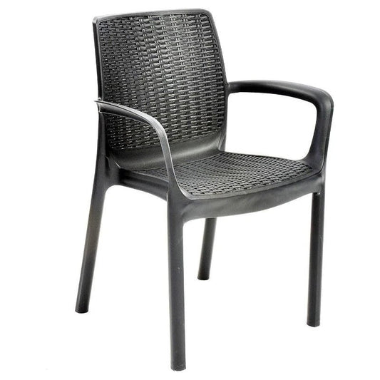Sedia Keter Bali con braccioli antracite cm 83x58x53 h