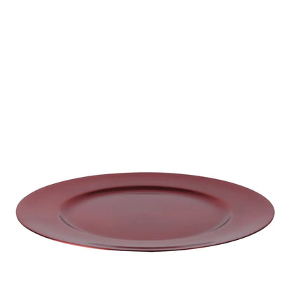 Piatto decorativo in plastica rosso Ø33 cm